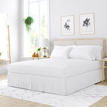 White bed deals skirts